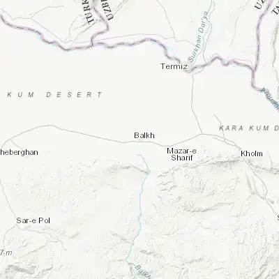 Map showing location of Balkh (36.756350, 66.897200)