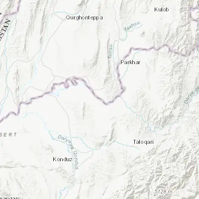 Map showing location of Dasht-e Archī (37.133330, 69.166670)