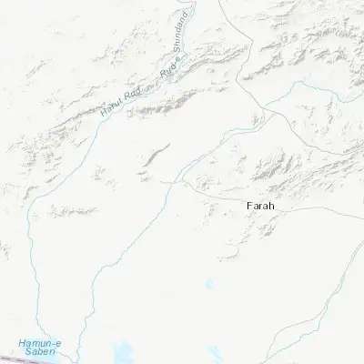 Map showing location of Farah (32.374510, 62.116380)
