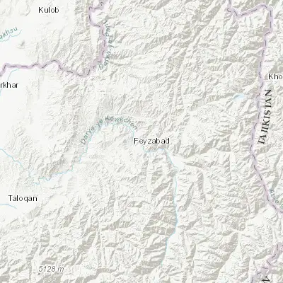 Map showing location of Fayzabad (37.116640, 70.580020)