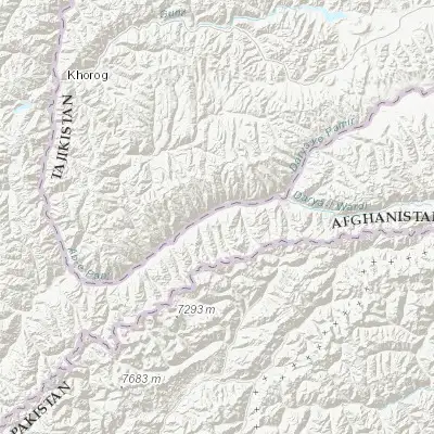 Map showing location of Khandūd (36.951270, 72.318000)