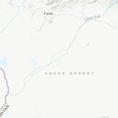 Map showing location of Khāsh (31.529190, 62.790550)