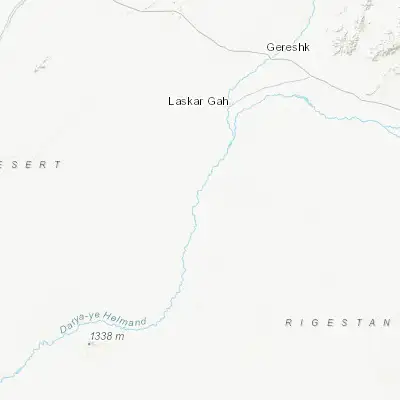 Map showing location of Markaz-e Ḩukūmat-e Darwēshān (31.132310, 64.193400)