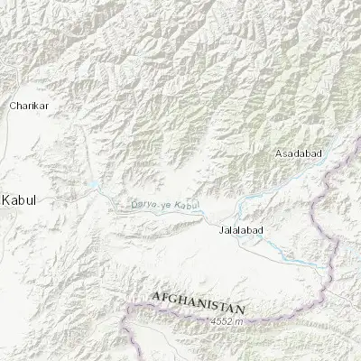 Map showing location of Mehtar Lām (34.671390, 70.209440)