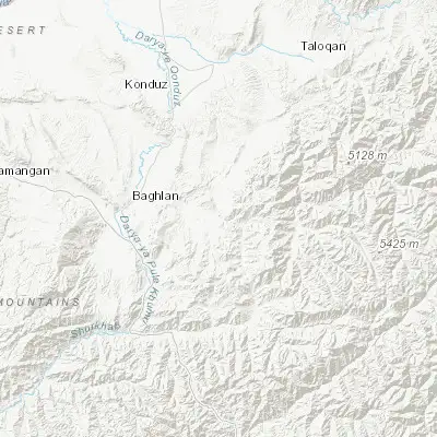 Map showing location of Nahrīn (36.064900, 69.133430)