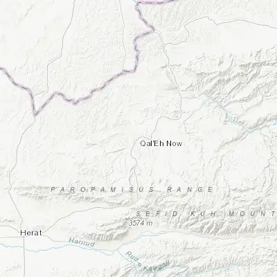 Map showing location of Qala i Naw (34.987350, 63.128910)