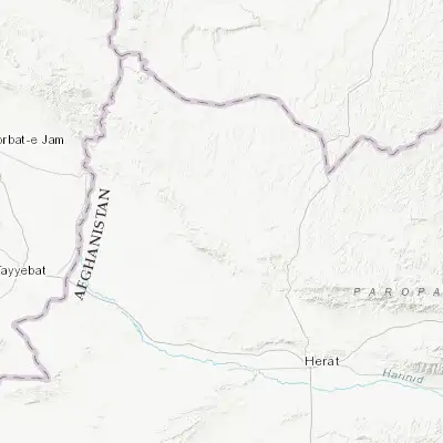 Map showing location of Qarah Bāgh (34.940230, 61.775890)