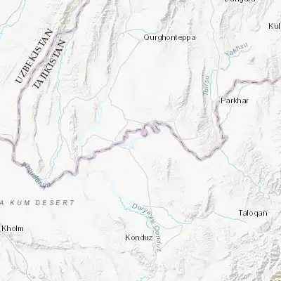 Map showing location of Qarāwul (37.219590, 68.780200)