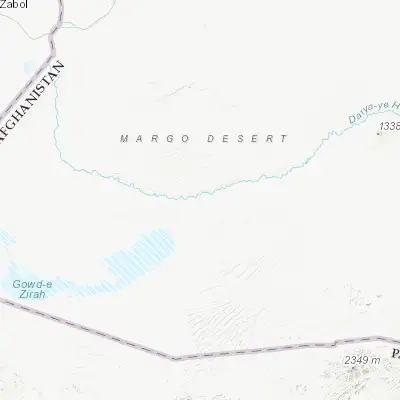 Map showing location of Rūdbār (30.150000, 62.600000)