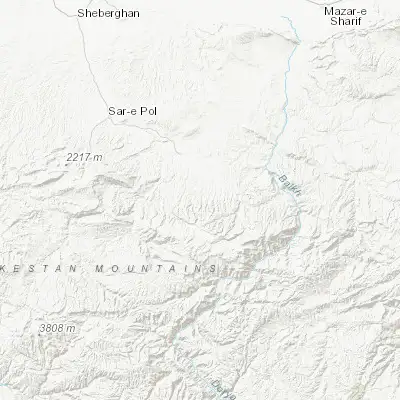 Map showing location of Sang-e Chārak (35.849720, 66.436940)