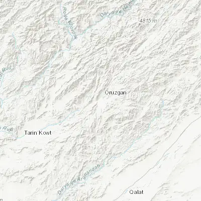 Map showing location of Uruzgān (32.927750, 66.632530)