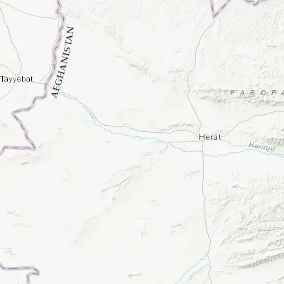 Map showing location of Zindah Jān (34.342640, 61.746750)