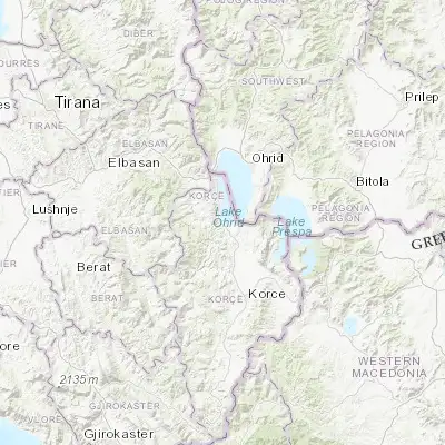 Map showing location of Pogradec (40.902500, 20.652500)