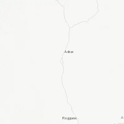 Map showing location of Adrar (27.874290, -0.293880)