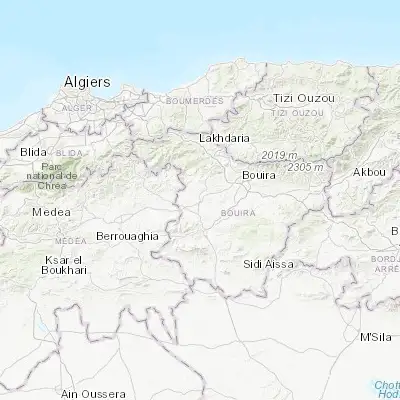 Map showing location of Aïn Bessem (36.293330, 3.673190)