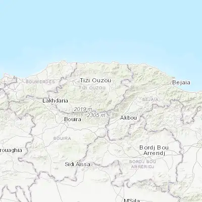 Map showing location of ’Aïn el Hammam (36.564710, 4.306190)