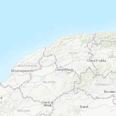 Map showing location of ’Aïn Merane (36.162770, 0.970370)
