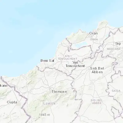 Map showing location of Aïn Temouchent (35.297490, -1.140370)