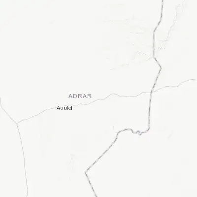 Map showing location of Aoulef (26.966670, 1.083330)