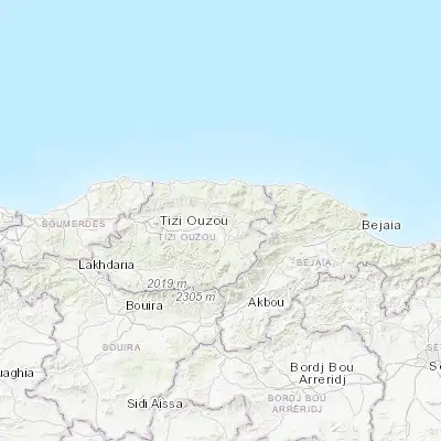 Map showing location of Azazga (36.744720, 4.372220)