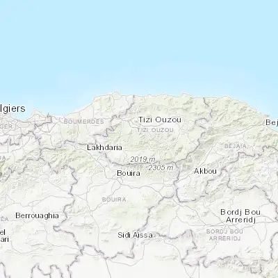 Map showing location of Beni Douala (36.619540, 4.082820)