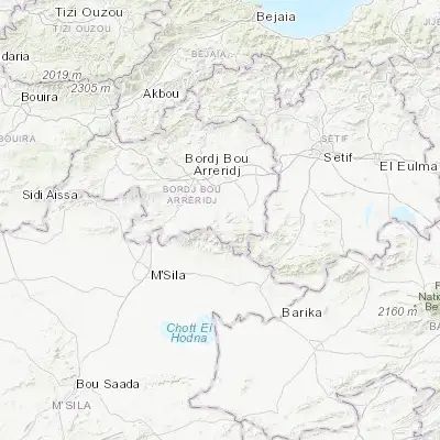 Map showing location of Bordj Ghdir (35.901110, 4.898060)