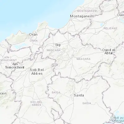 Map showing location of Bou Hanifia el Hamamat (35.314730, -0.050370)