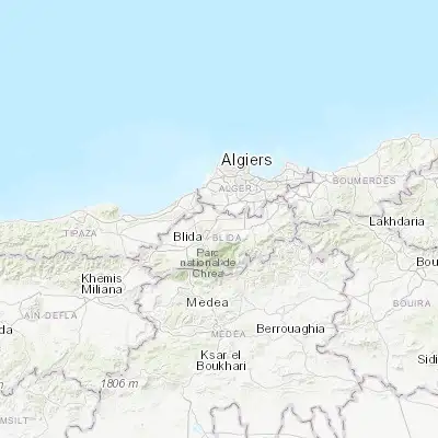 Map showing location of Boufarik (36.574130, 2.912140)