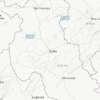Map showing location of Djelfa (34.672790, 3.263000)