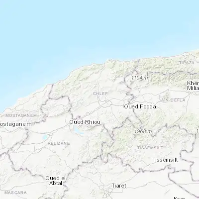 Map showing location of Ech Chettia (36.195910, 1.255370)