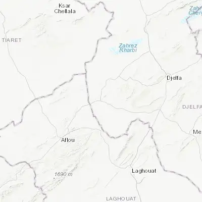 Map showing location of El Idrissia (34.445420, 2.527490)