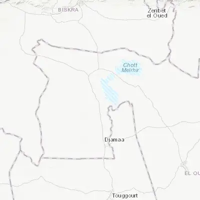 Map showing location of El Meghaïer (33.953040, 5.929270)