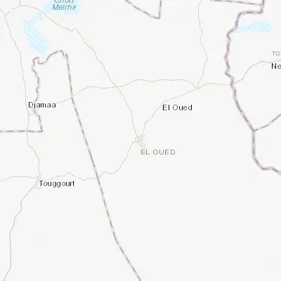 Map showing location of El Oued (33.356080, 6.863190)