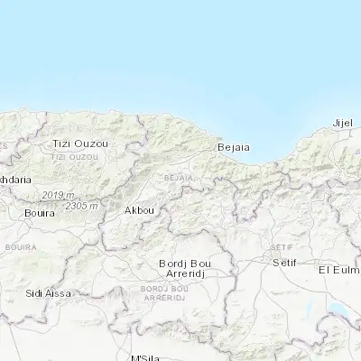 Map showing location of Feraoun (36.560410, 4.854540)
