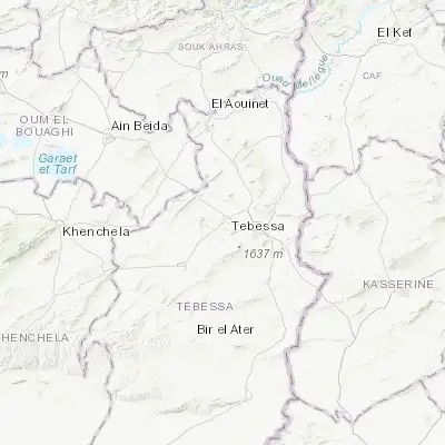 Map showing location of Hammamet (35.448620, 7.951840)