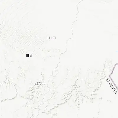 Map showing location of Illizi (26.483330, 8.466670)