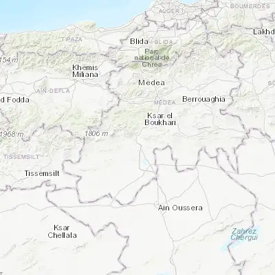Map showing location of Ksar el Boukhari (35.888890, 2.749050)