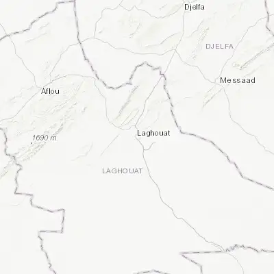 Map showing location of Laghouat (33.800000, 2.865140)