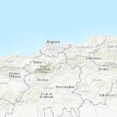 Map showing location of Larbaâ (36.564710, 3.154340)