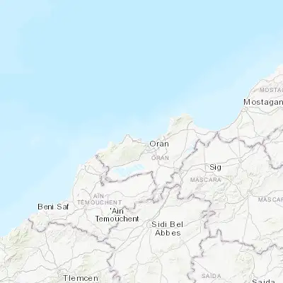 Map showing location of Mers el Kebir (35.727900, -0.708100)