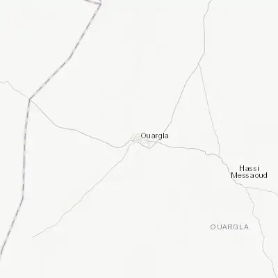 Map showing location of Ouargla (31.949320, 5.325020)