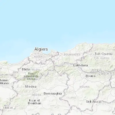 Map showing location of Ouled Moussa (36.683940, 3.366610)