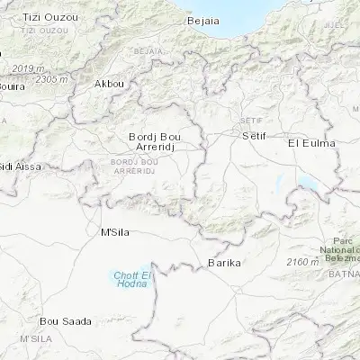 Map showing location of Râs el Oued (35.944100, 5.031070)