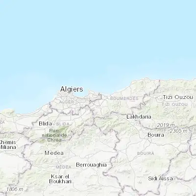 Map showing location of Reghaïa (36.735870, 3.340180)