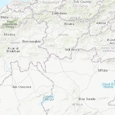 Map showing location of Sidi Aïssa (35.885480, 3.772360)