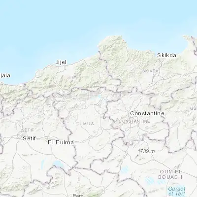 Map showing location of Sidi Mérouane (36.520560, 6.261110)