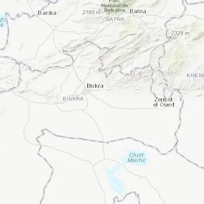 Map showing location of Sidi Okba (34.745120, 5.898330)