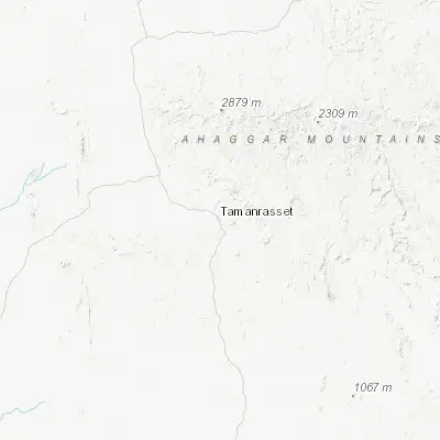 Map showing location of Tamanrasset (22.785000, 5.522780)