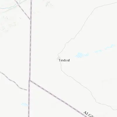 Map showing location of Tindouf (27.671110, -8.147430)