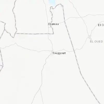 Map showing location of Touggourt (33.105270, 6.057960)